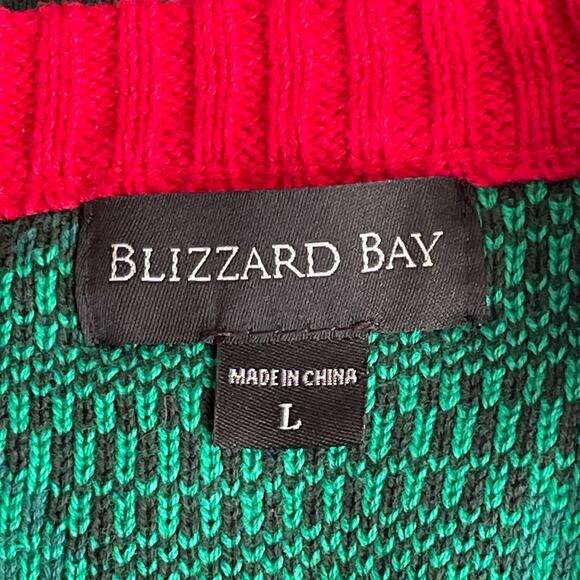 Blizzard Bay Brewdolph and Santa's Drinking Squad Ugly Christmas Sweater Size L - Picture 5 of 5